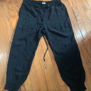 L'agence black silky jogger pants sz M
